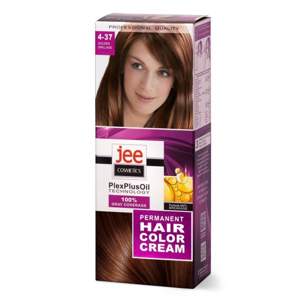 Permanent hair color cream JEE COSMETICS, 4-37 — GOLDEN GRILLAGE
