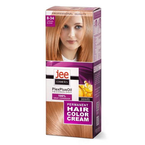 Permanent hair color cream JEE COSMETICS, 8-34 — CARAMEL BLONDE