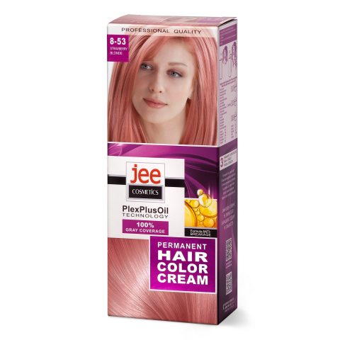Permanent hair color cream JEE COSMETICS, 8-53 — STRAWBERRY BLONDE