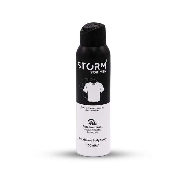 Sprei-antiperspirant meestele 48 h Storm for men Storm Black & White 150 ml