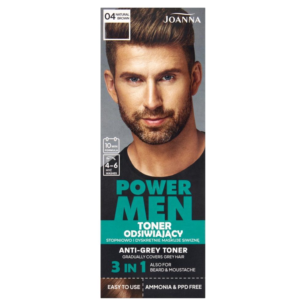Тонер для волос и бороды “Joanna Power Men” 04 Natural Brown 80 g Тонер для волос и бороды “Joanna Power Men” 04 Natural Brown 80 g