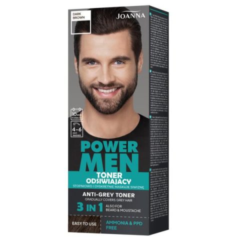 Anti-grey toner “Joanna Power Men” 02 Dark Brown 80 g Anti-grey toner “Joanna Power Men” 02 Dark Brown 80 g