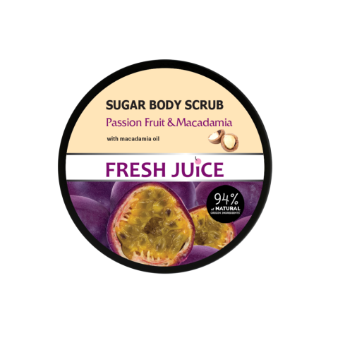 Sugar Body Scrub “Fresh Juice”” Passion Fruit & Macadamia” 225ml Sugar Body Scrub “Fresh Juice”” Passion Fruit & Macadamia” 225ml