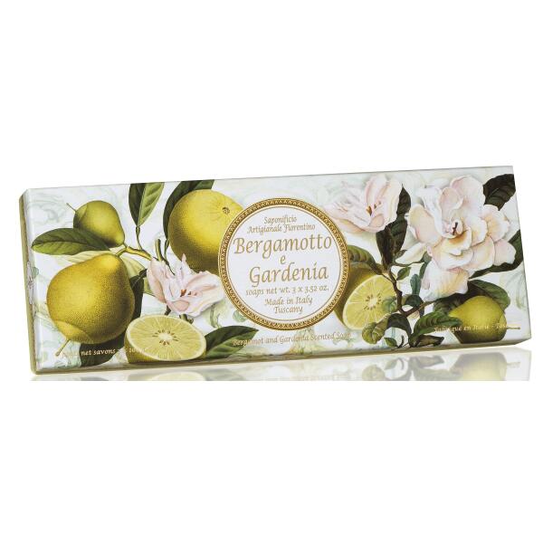 Seebikomplekt “Fiorentino” “Bergamotto, Gardenia” 3*100 g Seebikomplekt “Fiorentino” “Bergamotto, Gardenia” 3*100 g