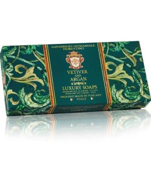 Seebikomplekt "Fiorentino" "Vetiver, argan", (vetiveri ja argaania lõhnaga), 3x125 g
