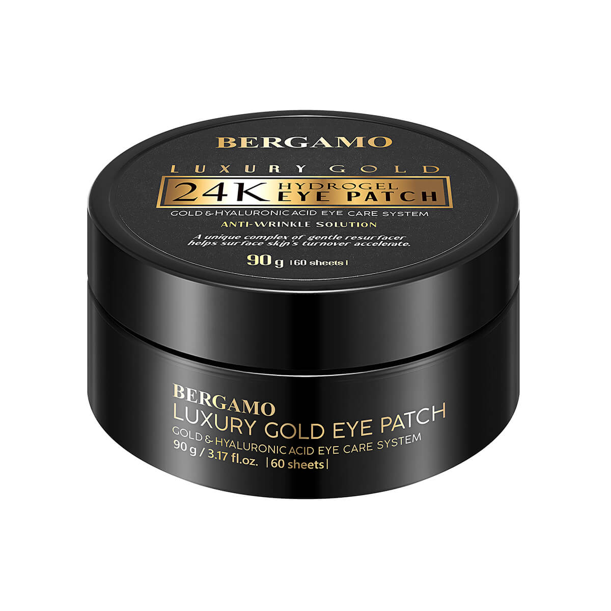 Kuldse hüdrogeeli silmaplaastrid “Bergamo 24K Luxury Gold” 60pcs Kuldse hüdrogeeli silmaplaastrid “Bergamo 24K Luxury Gold” 60pcs