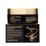 Гидрогелевые патчи под глаза “FarmStay 24K Gold” с золотом и пептидами 60pcs