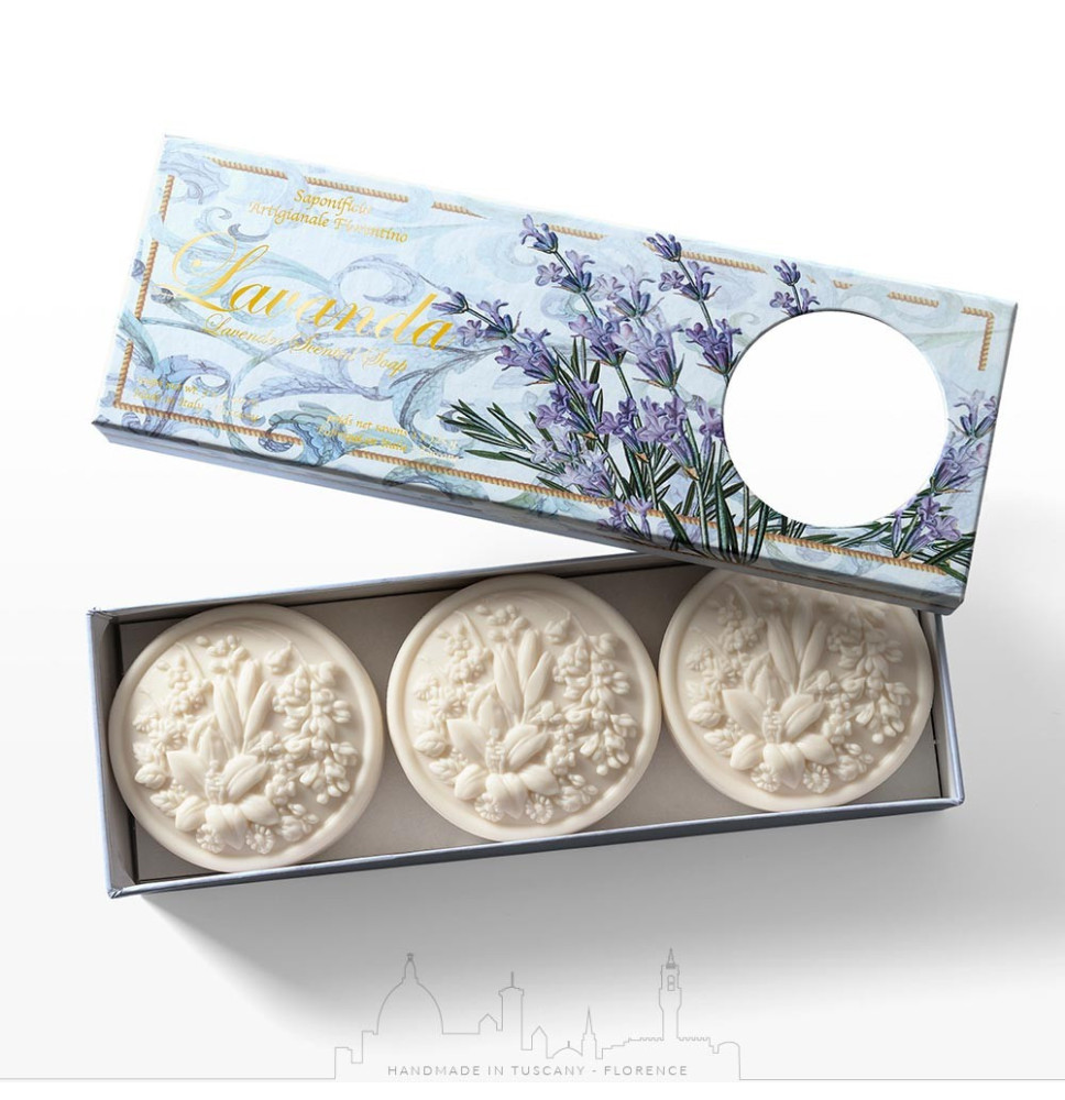 Seebikomplekt “Fiorentino” “Lavanda”(lavendlilõhnaline), 3×125 g Seebikomplekt “Fiorentino” “Lavanda”(lavendlilõhnaline), 3×125 g