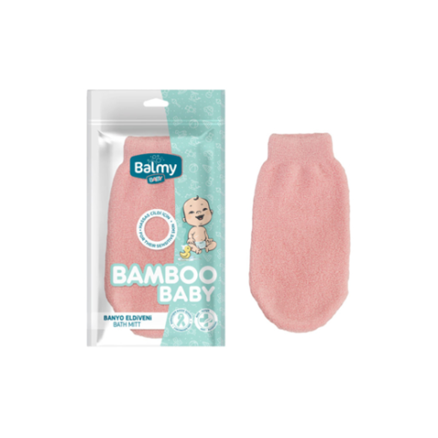 Bambusest laste vannikinnas “Balmy Baby” roosa värviga