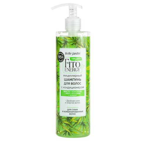 Mitsellaarne šampoon-palsam “Vegan Fito Energy” kanepiga 400ml