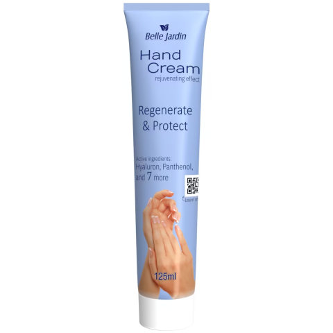 Käte- ja küüntekreem “Regenerate & Protect”, pantenooli ja hüaluroonhappega 125 ml