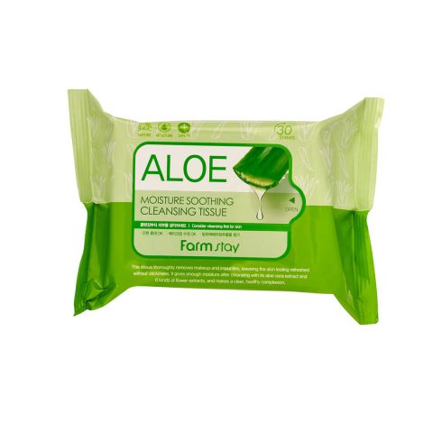 Увлажняющие и успокаивающие очищающие салфетки Farmstay Aloe 30pcs