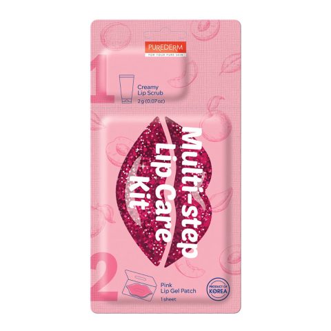 Набор для ухода за губами: скраб для губ, 2 г + маска для губ “Purederm”1 шт.