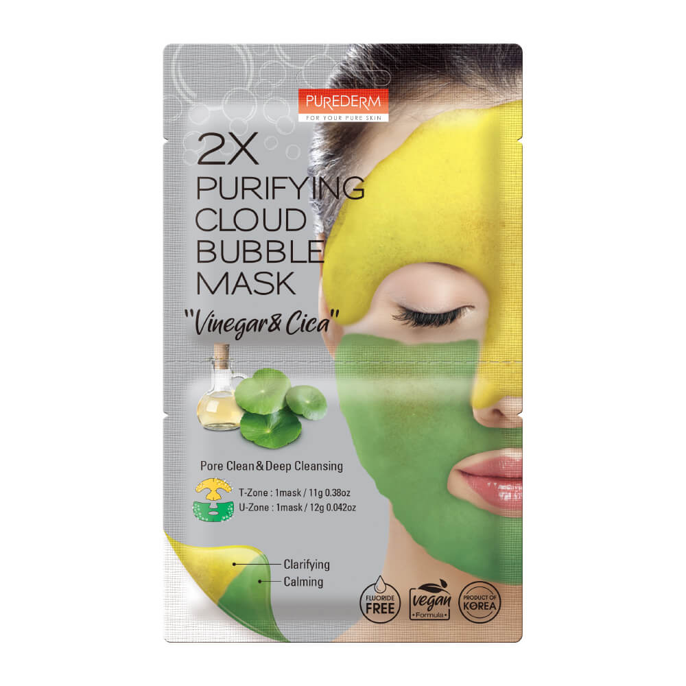 Mullimask näole “Purederm 2XCloud Bubble” Puhastav 11+12g Mullimask näole “Purederm 2XCloud Bubble” Puhastav 11+12g