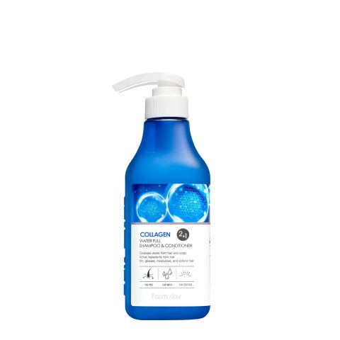 FARMSTAY COLLAGEN Aqua FULL SHAMPOO & CONDITIONER, 530 ml