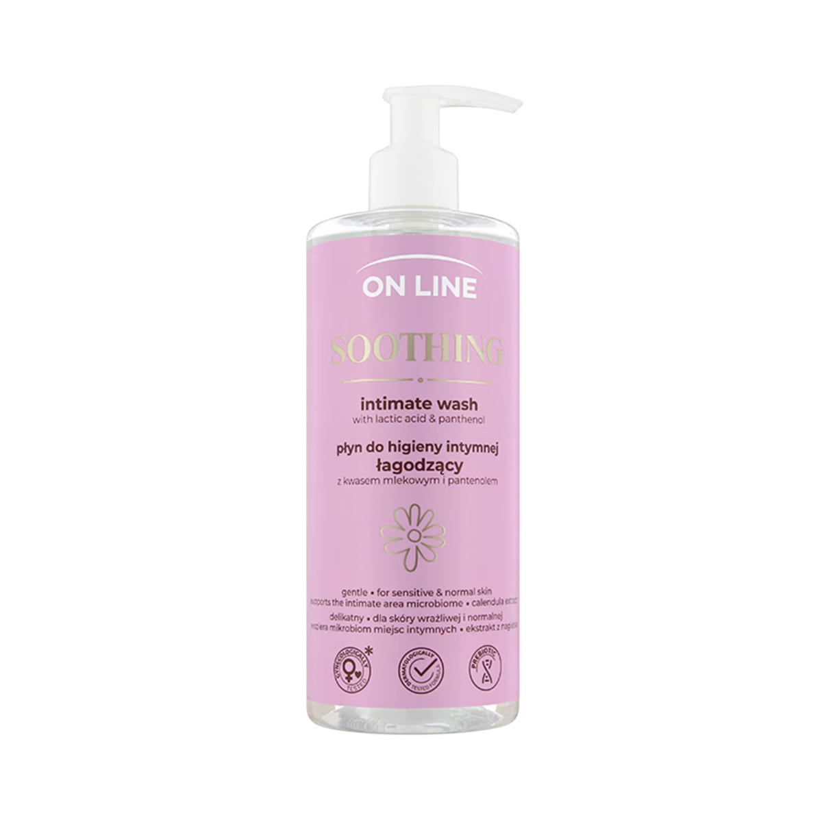 Rahustav intiimhügieeni geel “Soothing”, pantenooliga 390 ml Rahustav intiimhügieeni geel “Soothing”, pantenooliga 390 ml