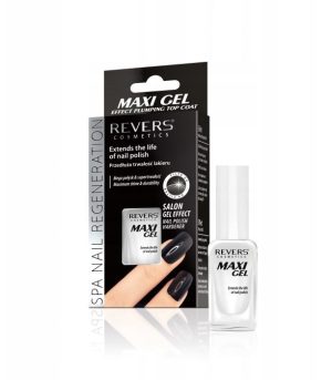 Tugevdav Pealislakk Salongiefektiga Maxi Gel Effect Top Coat Black 10ml