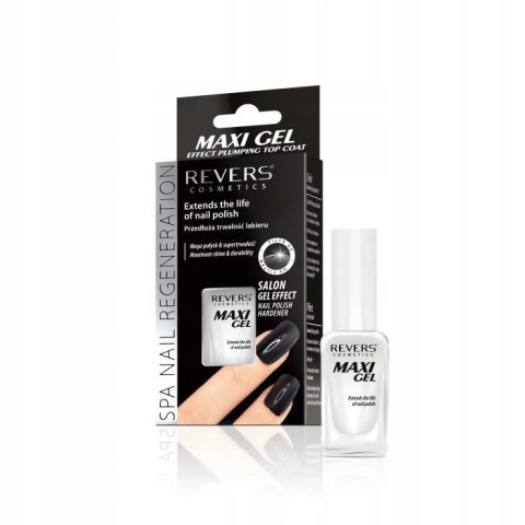 Tugevdav Pealislakk Salongiefektiga “Maxi Gel Effect Top Coat Black” 10ml
