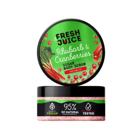 Suhkrukoorija kehale “Rabarber ja jõhvikas” Fresh Juice 200ml