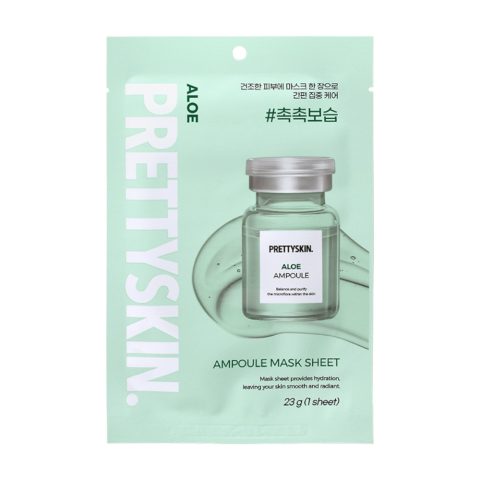 Aloe vera ampull-lappmask näole Prettyskin 23ml